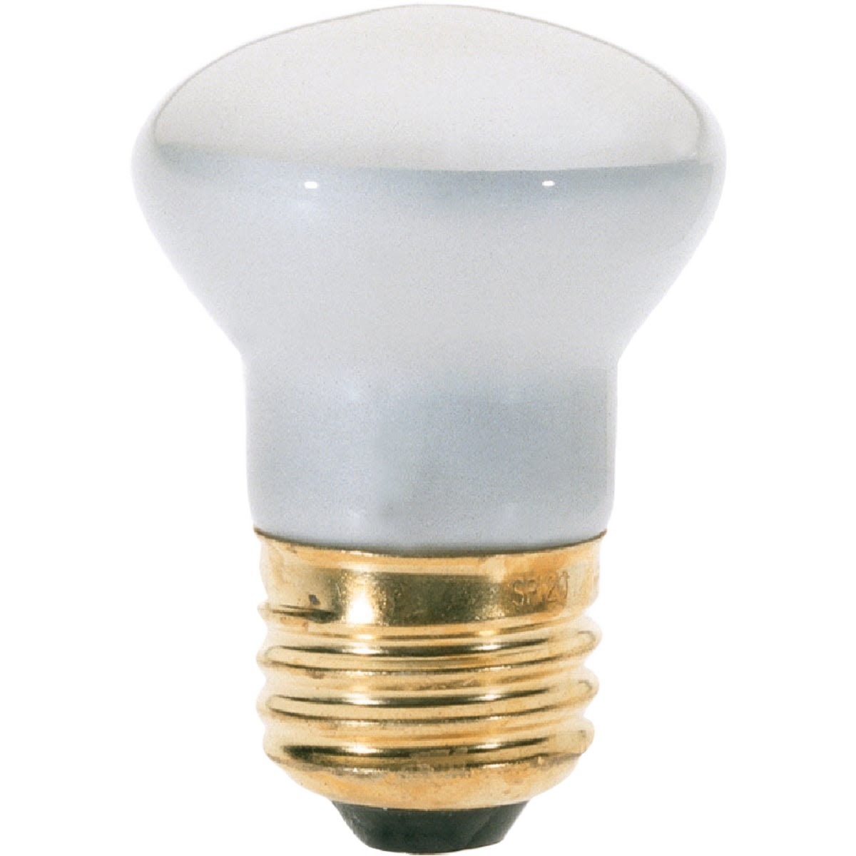 Small frosted incandescent floodlight bulb with medium screw base for home improvement and tools use
