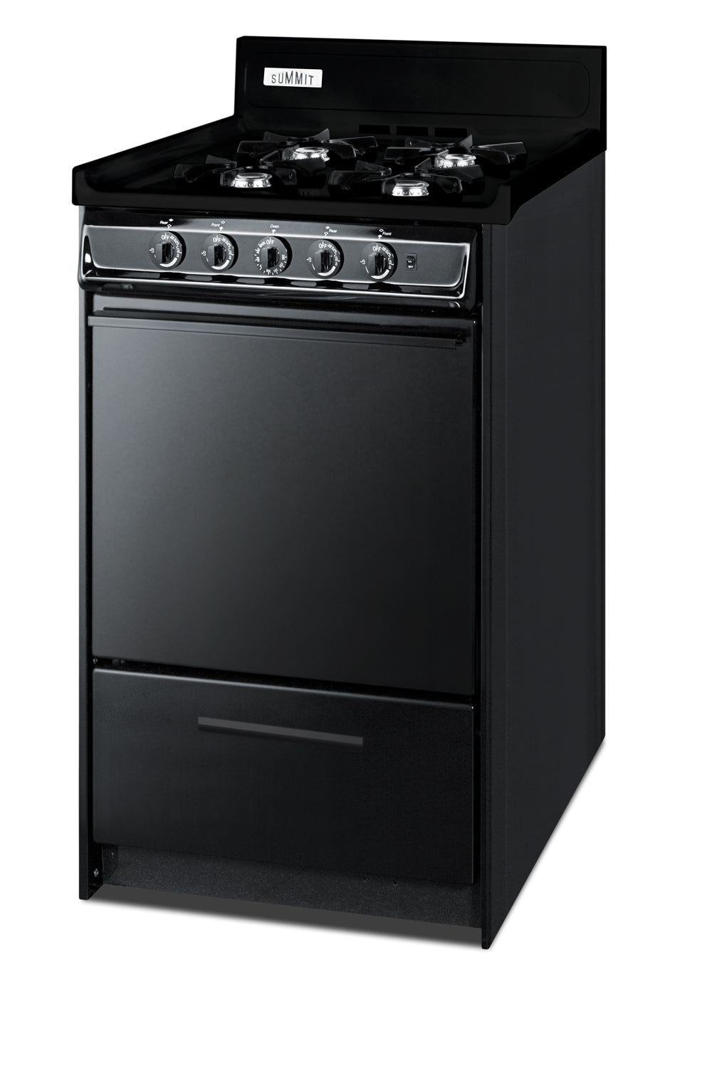 20" Wide Gas Range, Open Burners