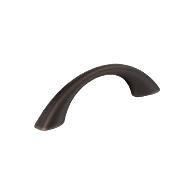 Oil-rubbed bronze cabinet pull with smooth curved design for hardware and furniture accessories under $50 collections