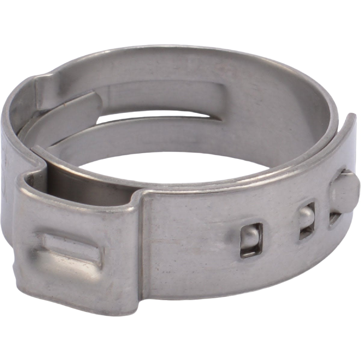 Stainless steel cinch clamp for securing PEX tubing in plumbing, part of Pipes & Fittings and Under $50 collections