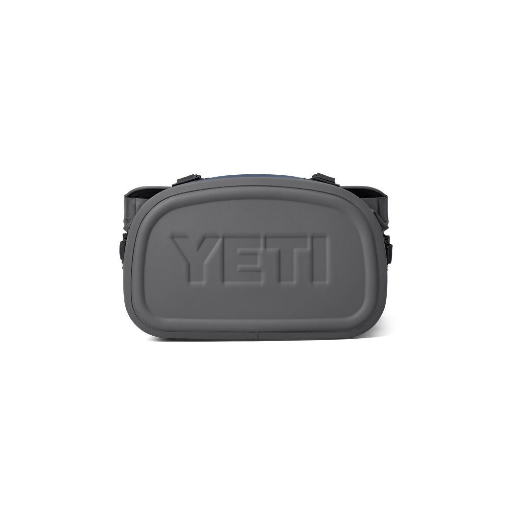 Gray insulated soft cooler bag with embossed logo and adjustable straps for food storage and organization collections