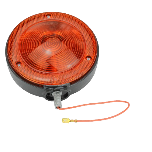 Round amber warning lamp with mounting bolt and wire, part of John Deere Parts & Accessories under $50 collections