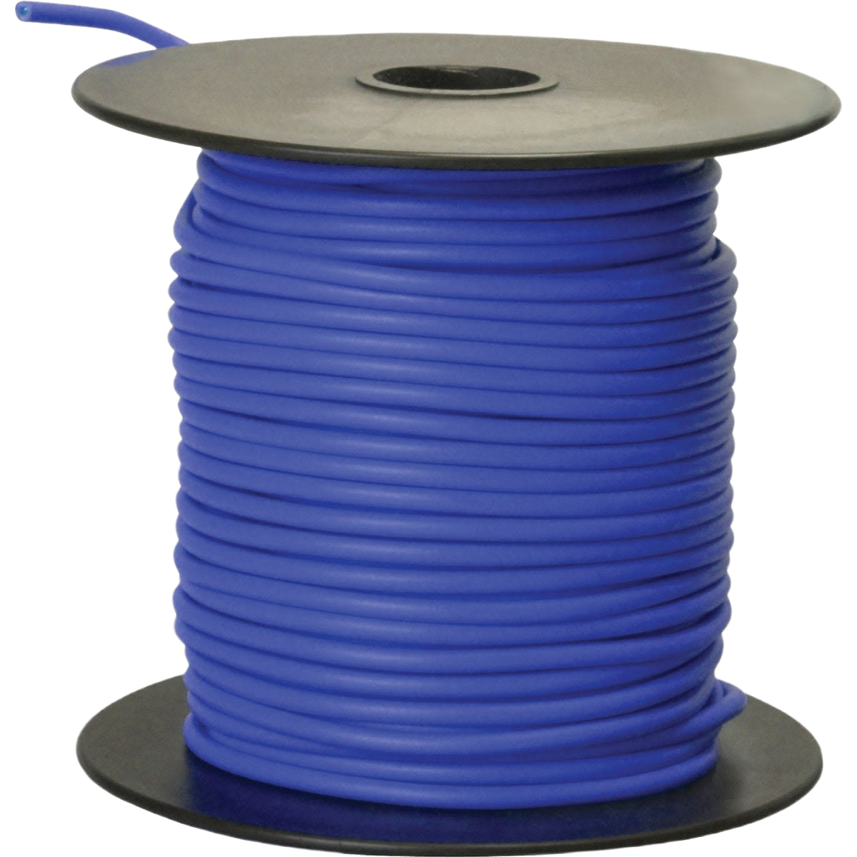 Spool of blue 16-gauge PVC-coated primary wire for home improvement and electrical wiring tasks