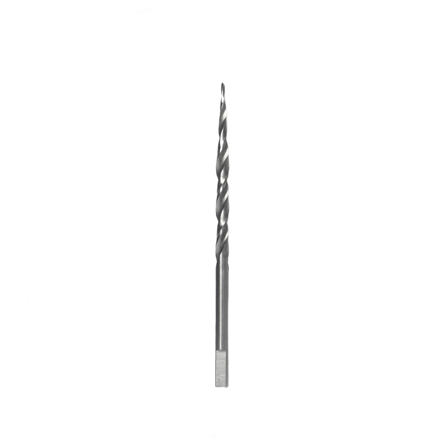 Slim steel drill bit with tapered tip for precision drilling in power tool accessories and home improvement projects