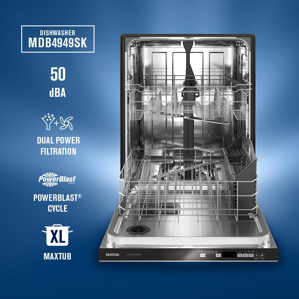 24” Front Control Dishwasher with Dual Power Filtration and PowerBlast® Cycle - 50 dBA
