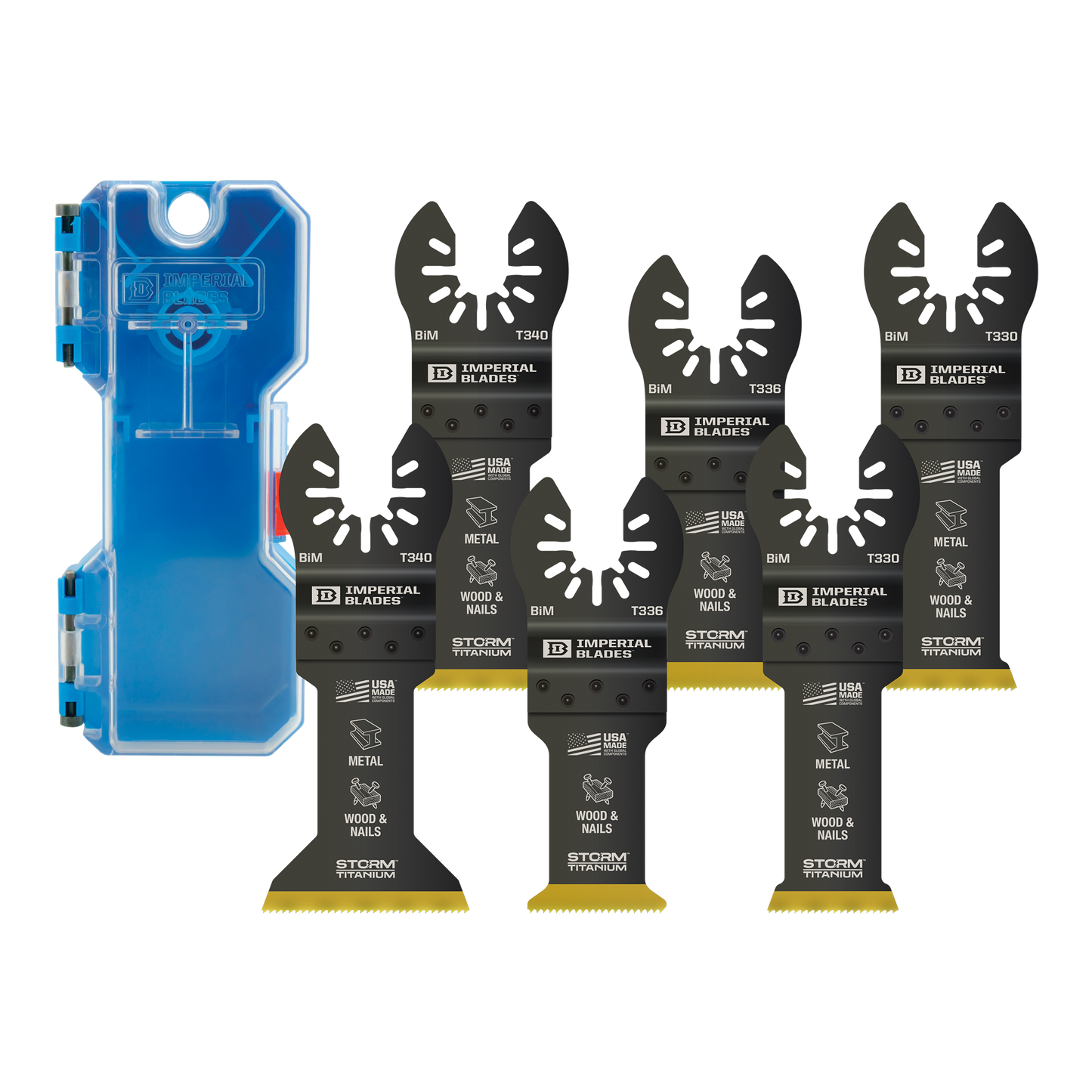 Milwaukee IMPERIAL BLADES™ ONE-FIT™ STORM™ Titanium Metal/Wood Variety Pack, 6PC + Free Case