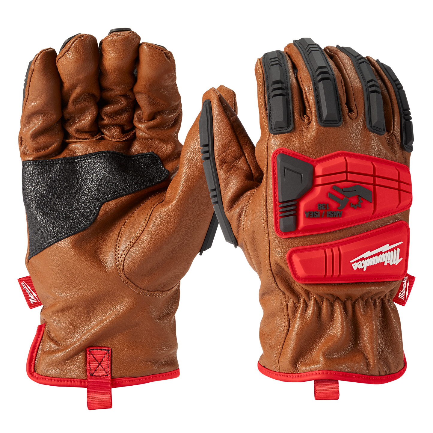 Milwaukee Large Impact Cut Level 3 Unisex Goatskin Leather Work Gloves