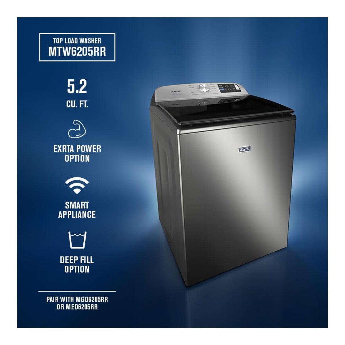 5.2 cu. ft. Smart Top Load Washer with Extra Power