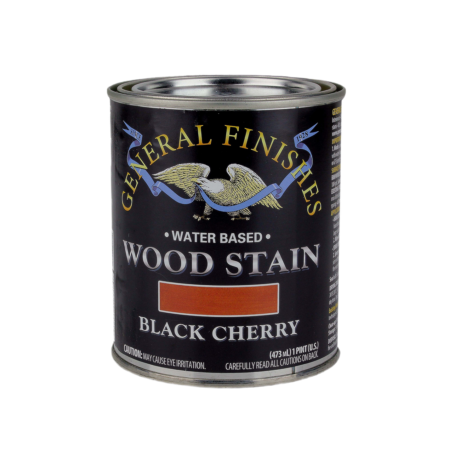 Quart can of black cherry water-based wood stain from General Finishes in Stains & Sealers collection