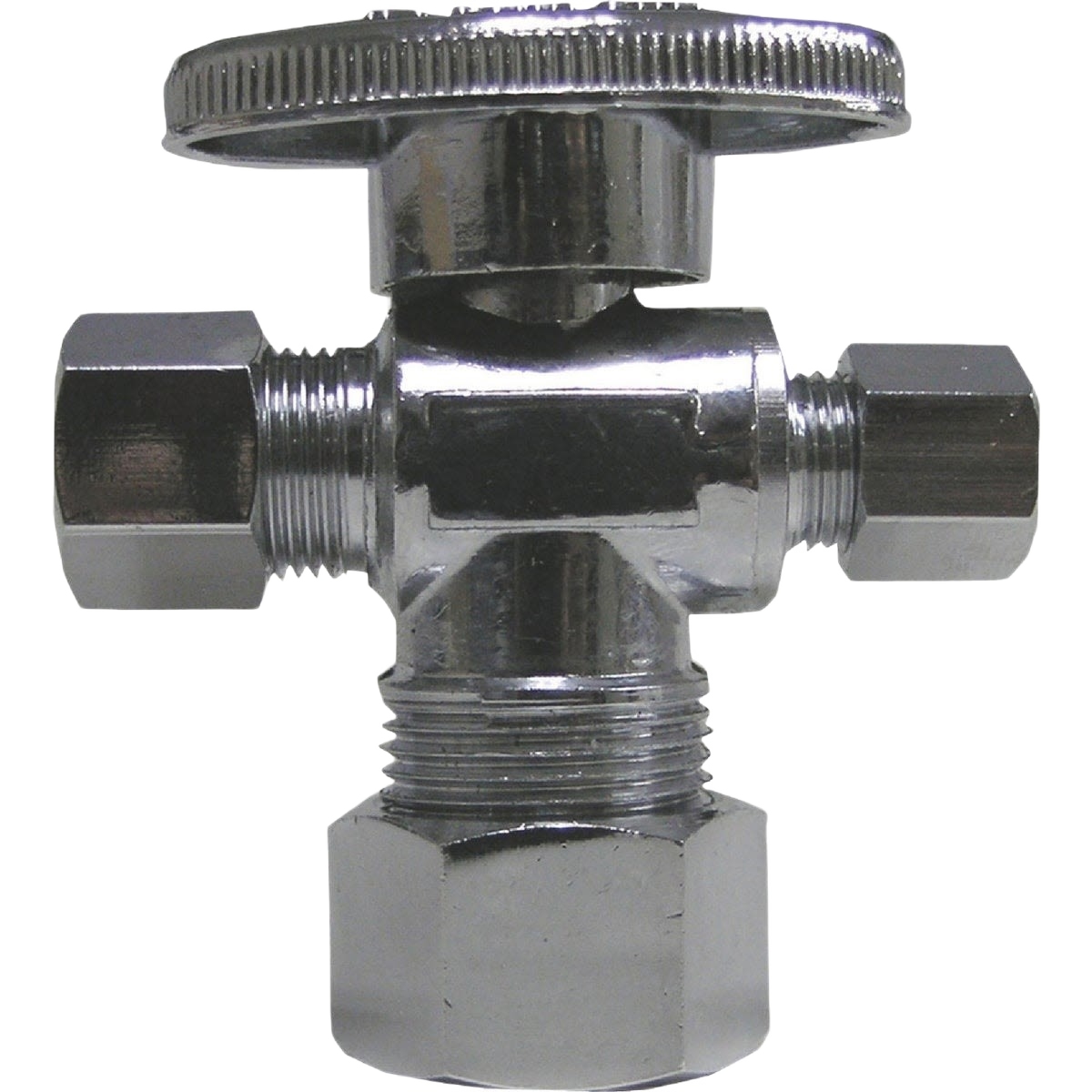 Chrome quarter turn cross valve with threaded fittings for plumbing and home improvement under $50 collection