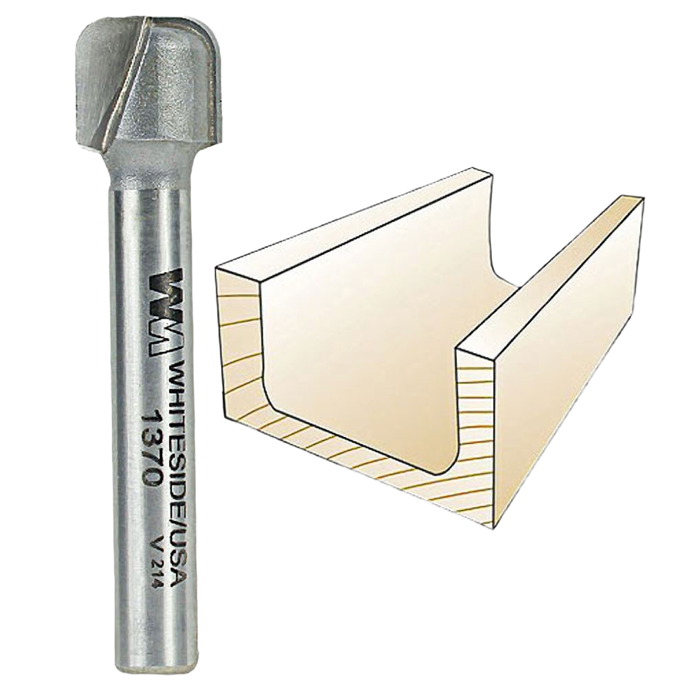 Carbide-tipped woodworking bit for shaping shallow bowls and trays, featured in Tool Accessories and Power Tool collections