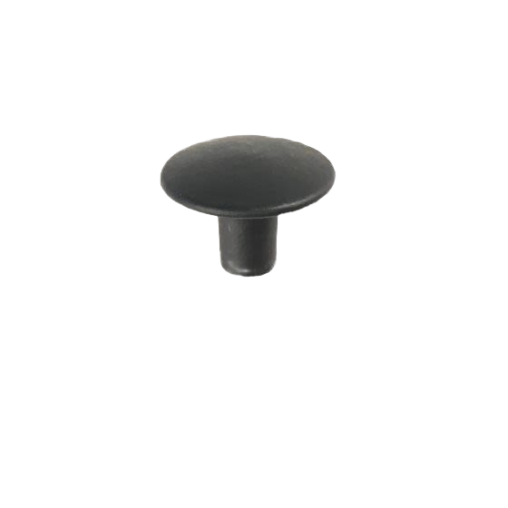Large matte black smooth iron cabinet knob pull for furniture and cabinet hardware in under $50 home improvement collections
