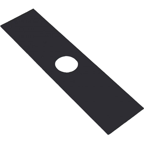 Heavy-duty black metal edger blade with central mounting hole for lawn care and STIHL parts collections under $50