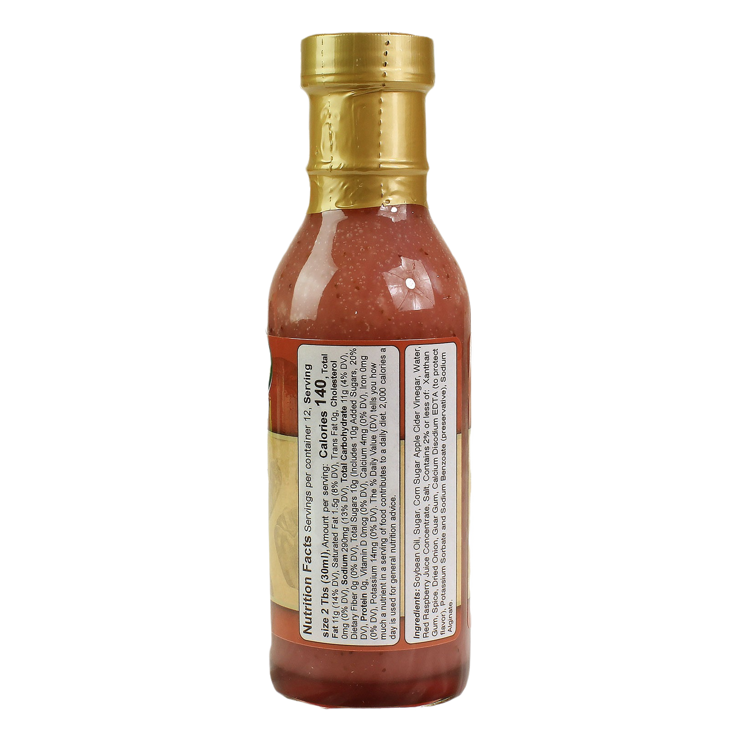 12 oz bottle of Hartville Kitchen raspberry sweet and sour dressing with gold cap in Food & Beverage collection