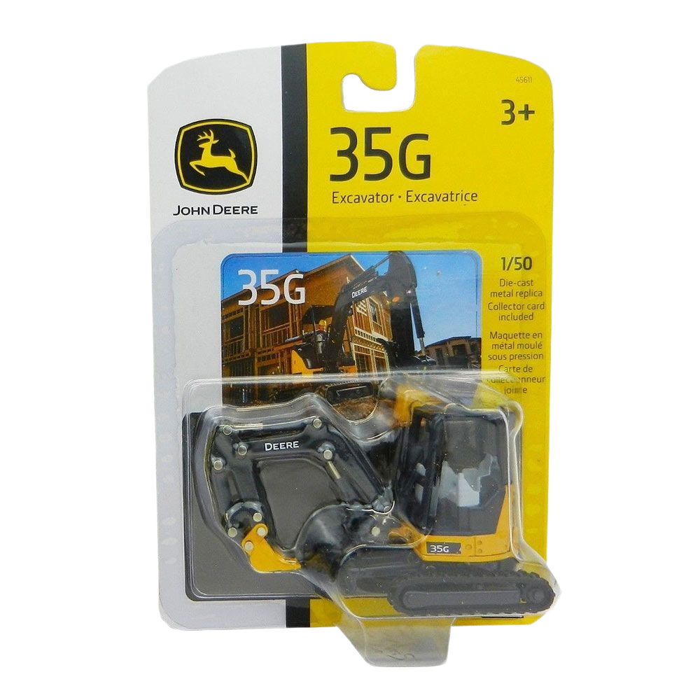 Die-cast 1/50 scale toy excavator model in branded packaging for Vehicles & Remote Controlled Toys collection.