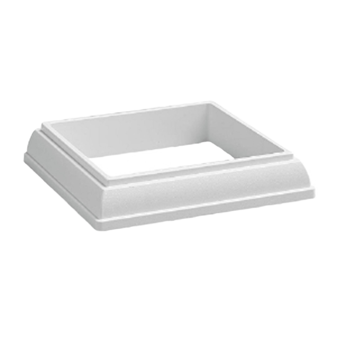 Matte white composite post skirt for deck accessories in outdoor living and home improvement collections under $50