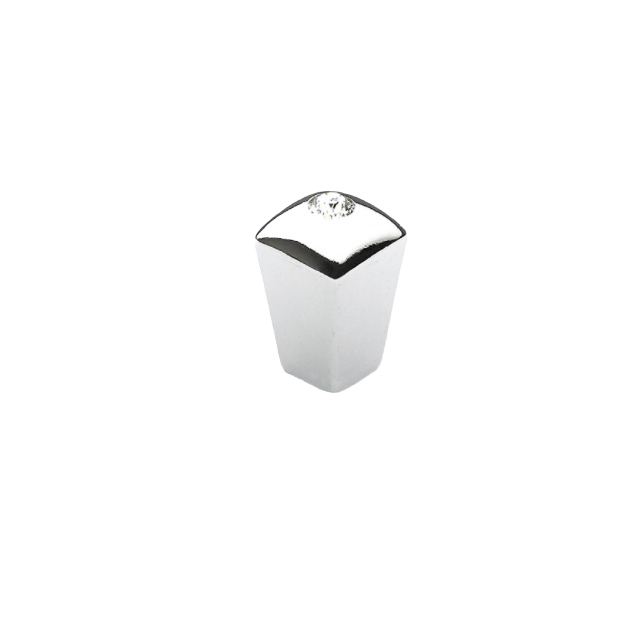 Polished chrome cabinet knob with crystal accent for furniture hardware and home improvement projects under $50