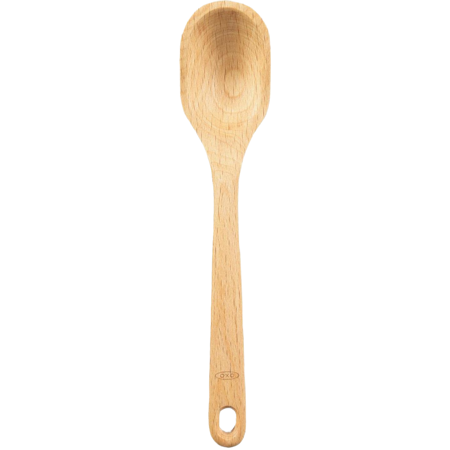 Small natural wood spoon with smooth finish for stirring and tasting in kitchen utensils and cooking tools collections