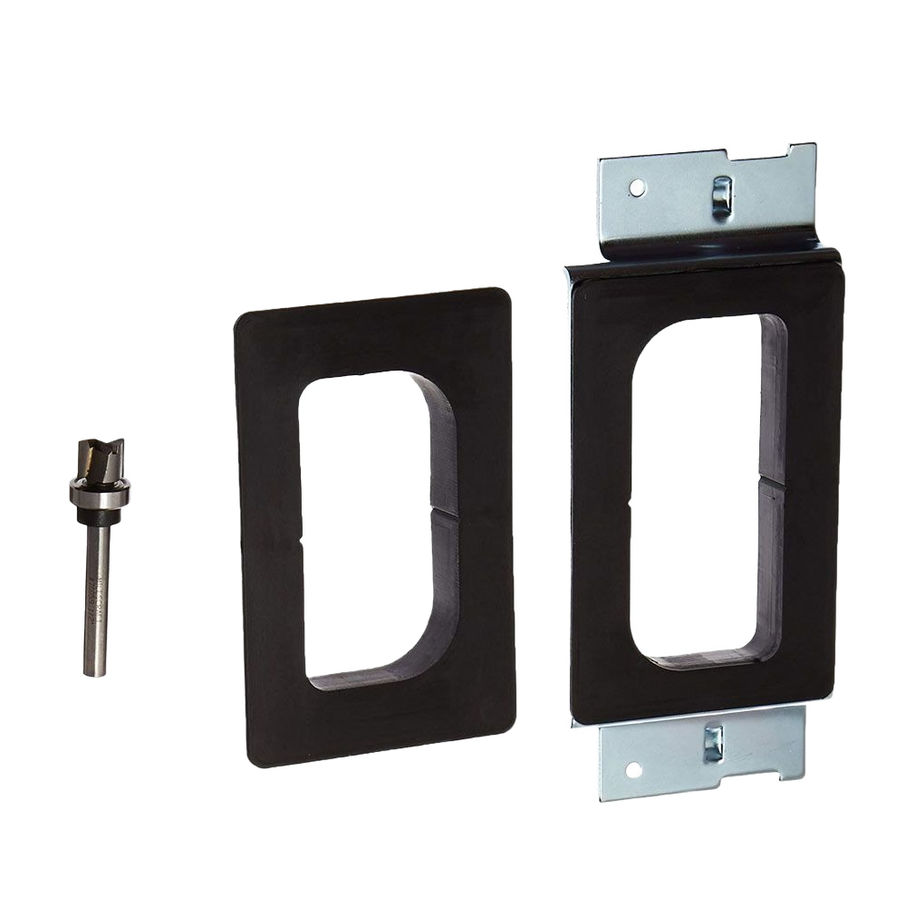 Steel and ABS plastic hinge mortise template kit for woodworking tool accessories and home improvement collections
