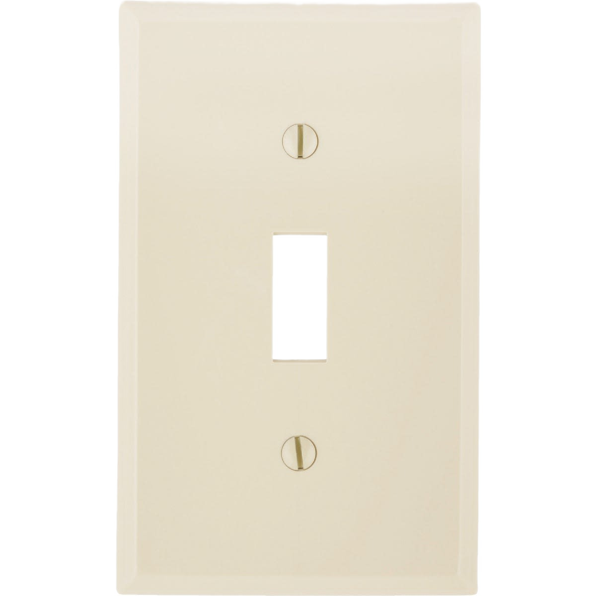 Ivory-colored single gang toggle switch wall plate for electrical use in home improvement projects under $50 collection