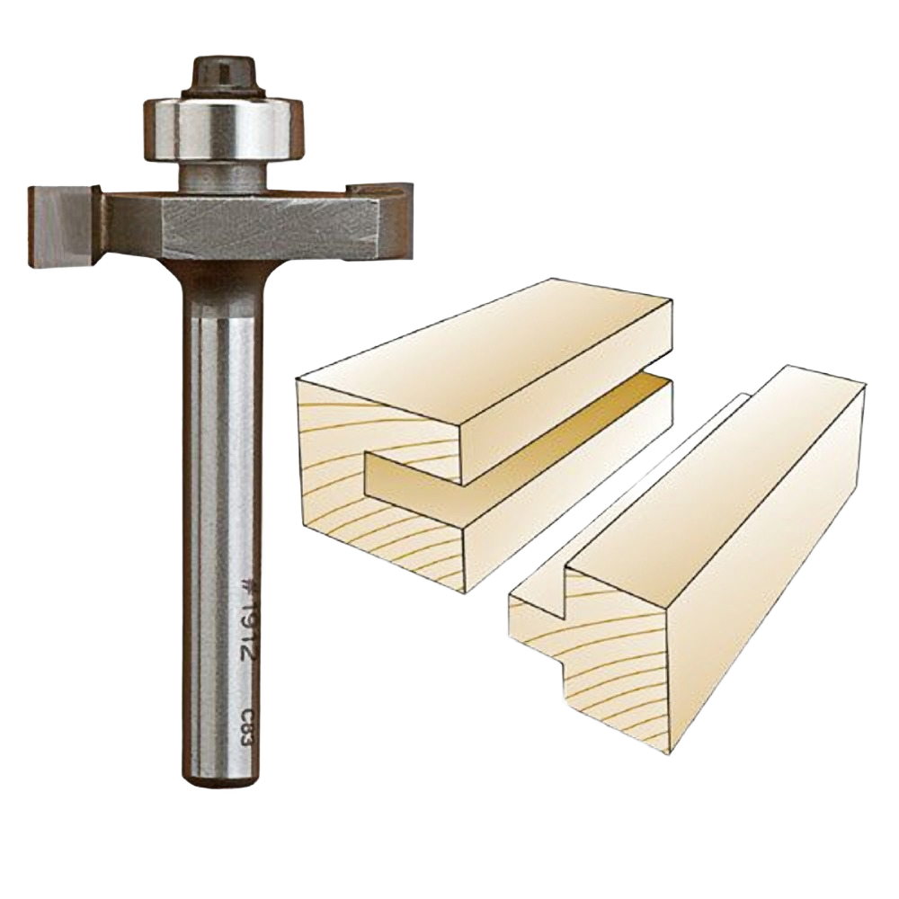 Carbide-tipped slotting and rabbeting bit with two wings for precise woodworking in tool accessories under $100 collections