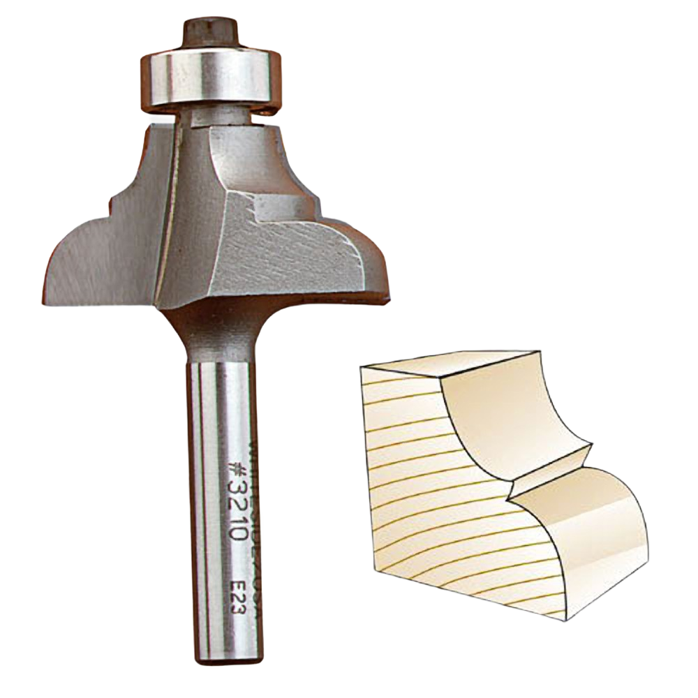 Carbide-tipped Whiteside router bit for decorative edge molding in tool accessories and power tool collections under 100 dollars