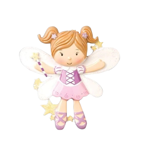 Personalized fairy ornament with pink dress and translucent wings for Christmas Ornaments & Tree Decorations under $50 collection