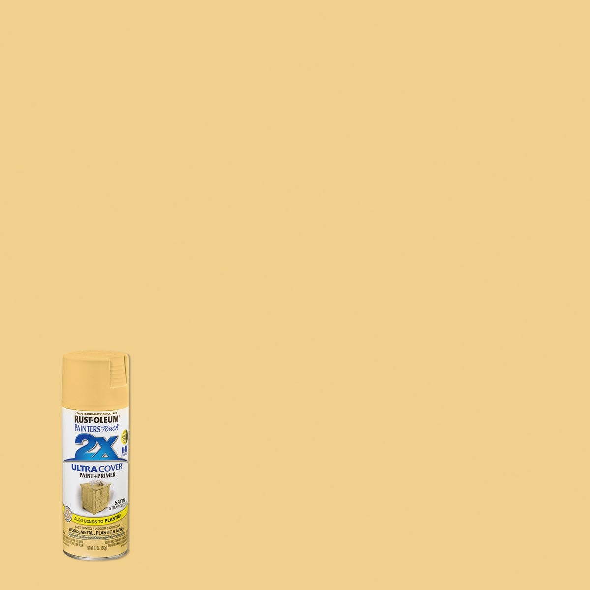 12 oz. Rust-Oleum Strawflower oil-based spray paint and primer for durable home improvement projects under $50