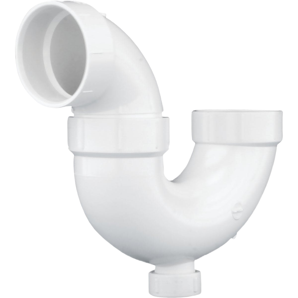 White PVC adjustable plumbing trap with cleanout fitting for Pipes & Fittings and Home Improvement under $50 collection