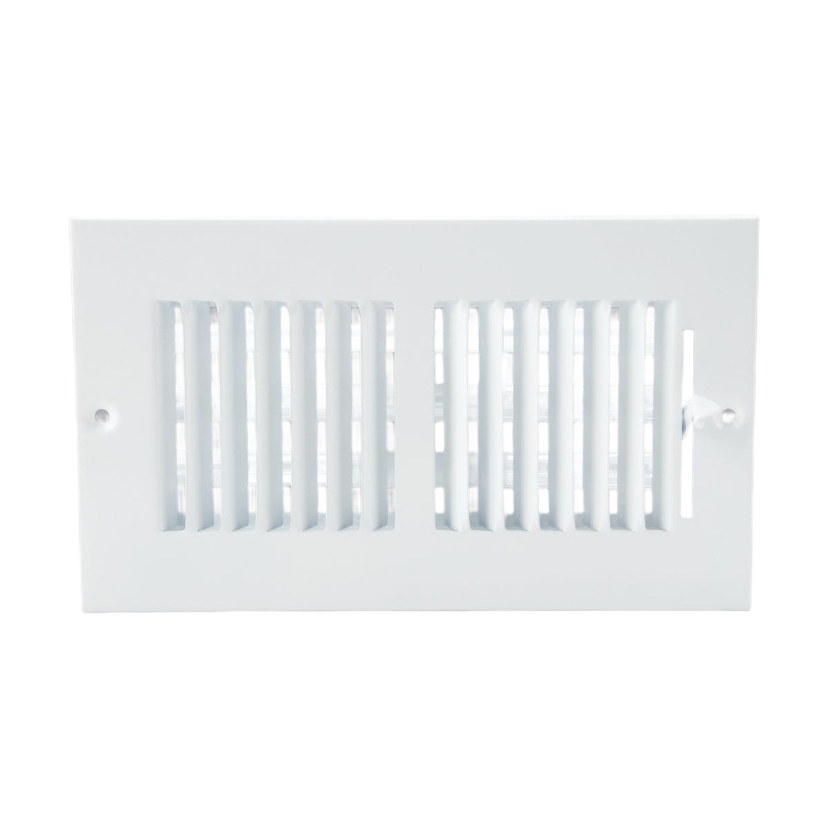 White steel ventilation grille with adjustable airflow for plumbing and home improvement under $50 collections