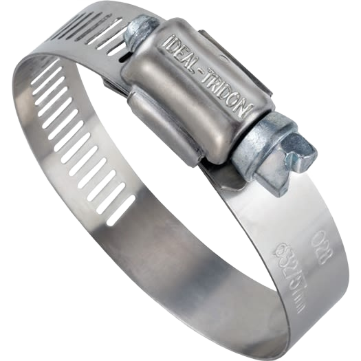 Ideal 3/4" - 1-3/4" 57 Stainless Steel Hose Clamp with Zinc-Plated Carbon Steel Screw