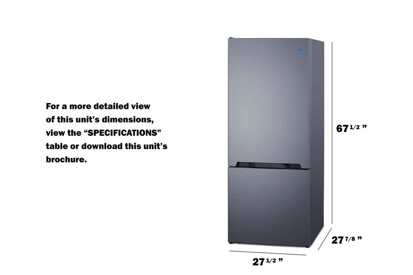 28" Wide Bottom Mount Refrigerator-Freezer