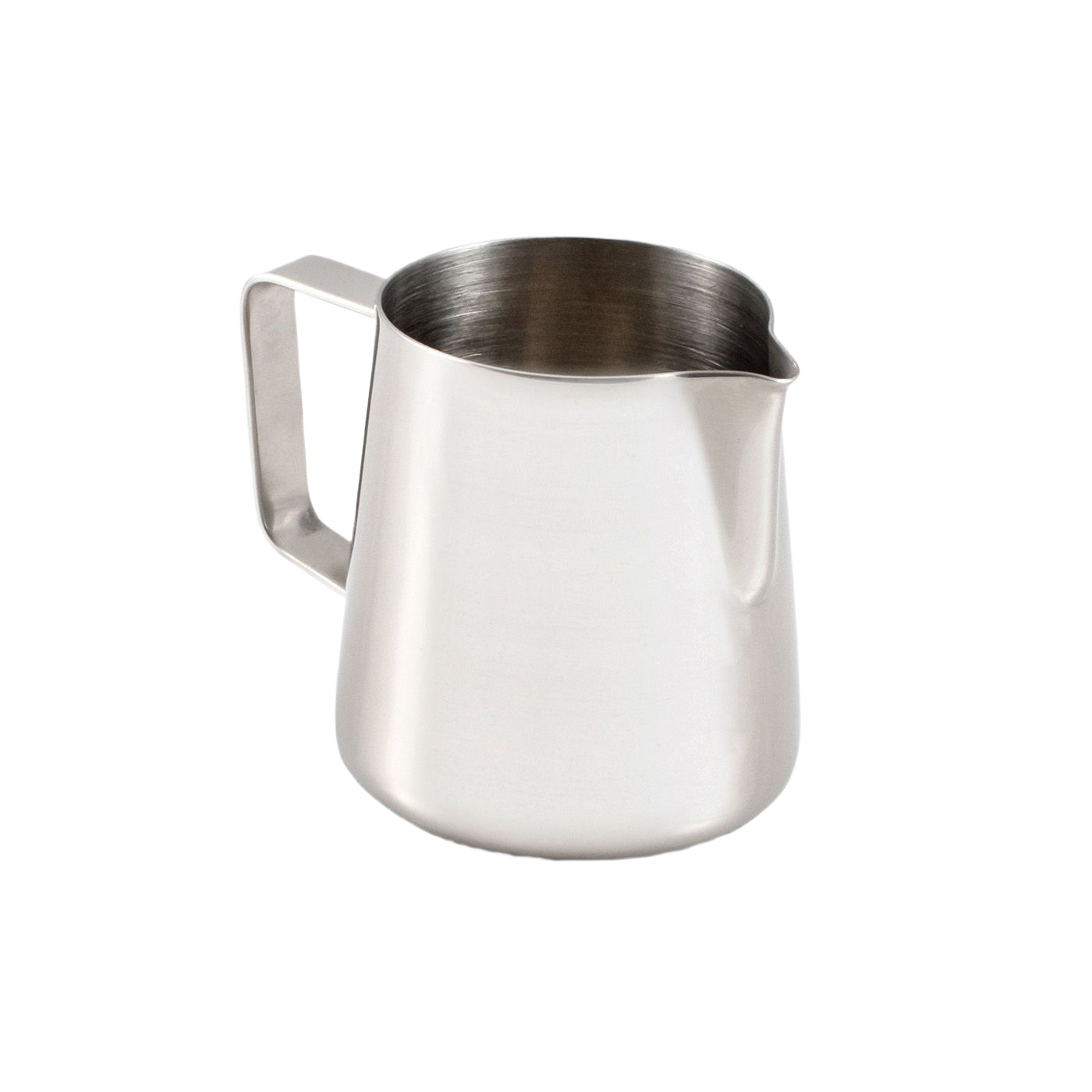 12 oz stainless steel frothing pitcher with handle for steaming milk in kitchen gadgets collection