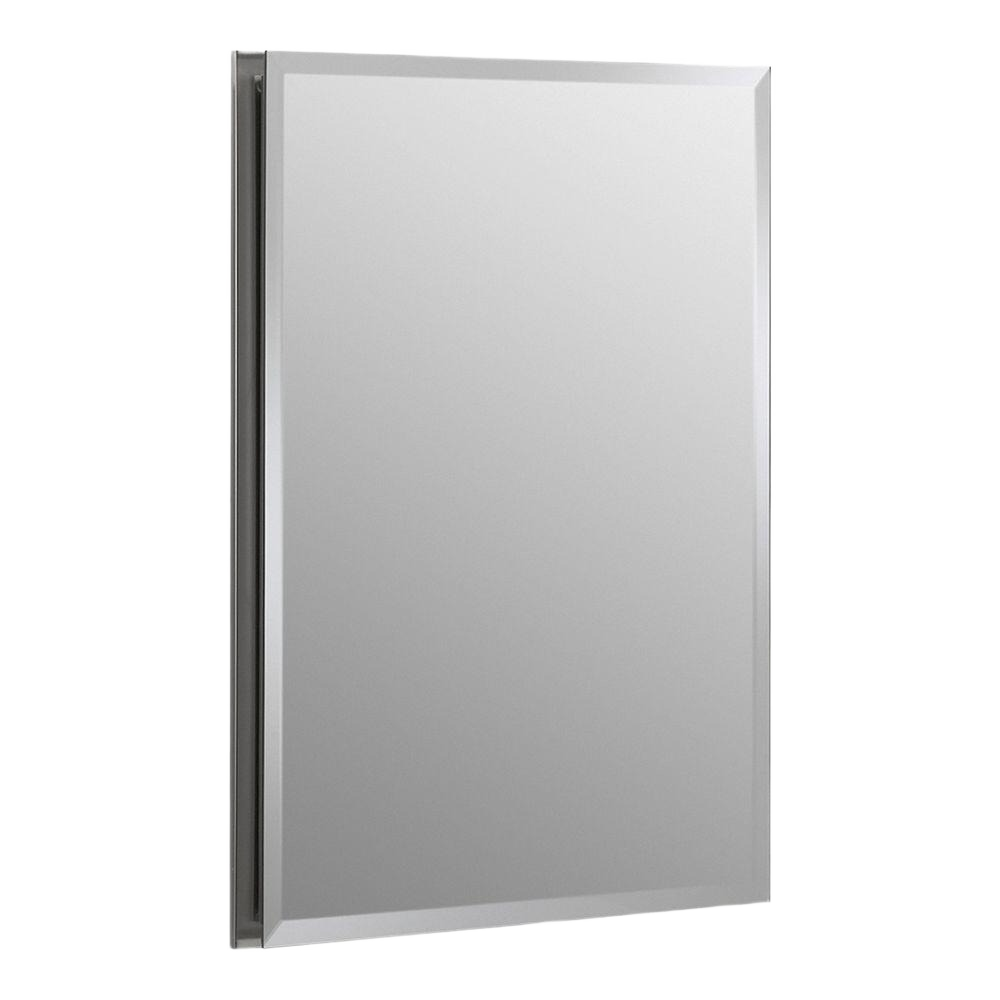 Wall-mounted aluminum medicine cabinet with single mirrored door for bathroom home improvement projects