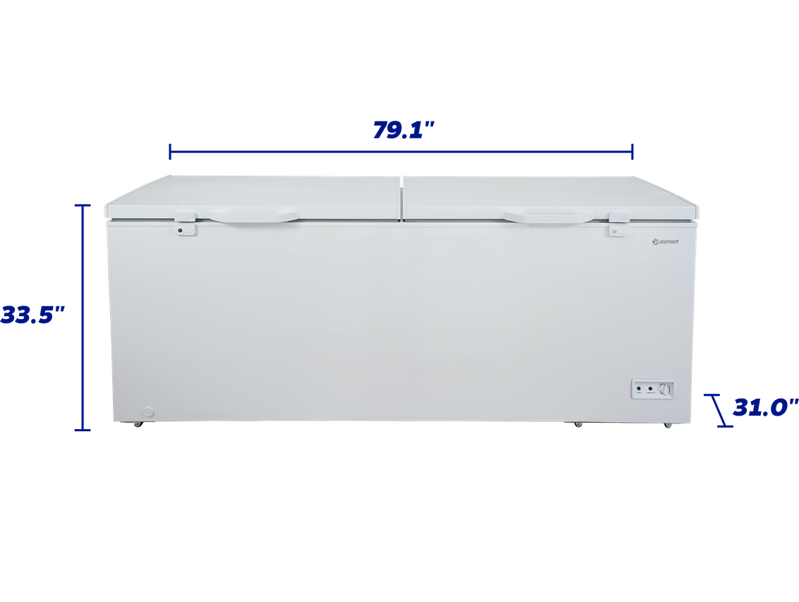 Element Electronics 21.0 cu. ft. Two Door Chest Freezer - White (ECF21MDCW)