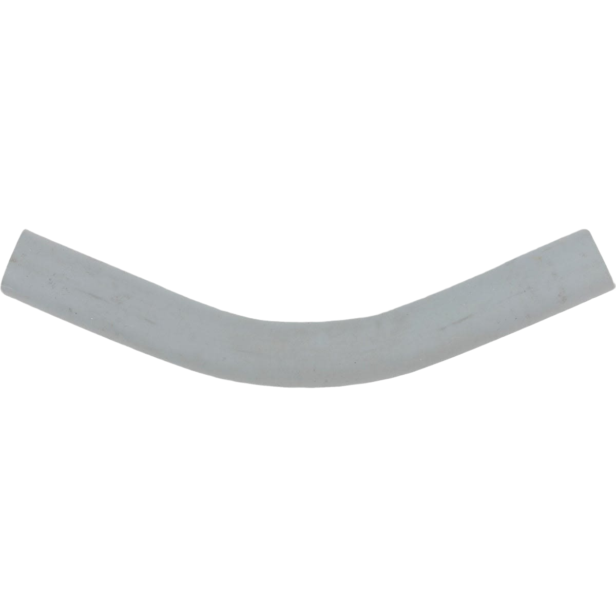 White PVC 45-degree elbow pipe fitting made for durable home improvement and plumbing applications