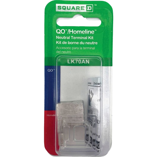 Neutral terminal kit with aluminum lug for electrical panel connections in tools and home improvement projects