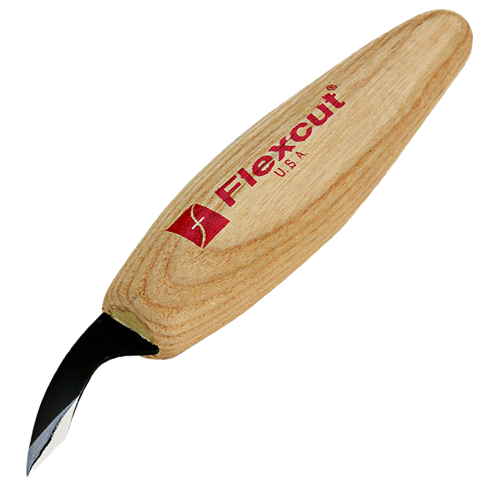 Wood handle carving knife with curved fine detail blade for woodworking tools under $50 collection