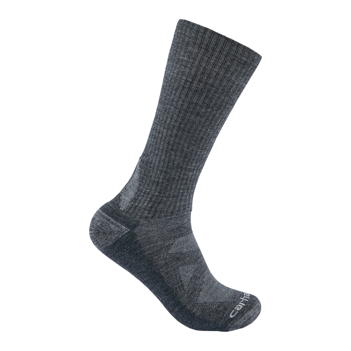 Carhartt Midweight Merino Wool Blend Boot Sock - Carbon Heather, XL