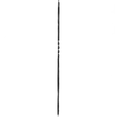 Stairtrends Iron 1/2 in. x 44 in. One Twist Tubular Baluster, Satin Black