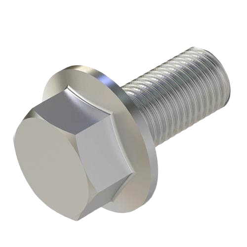 Hexagonal flanged head screw with threaded shaft for John Deere hardware and parts & lubricants collections