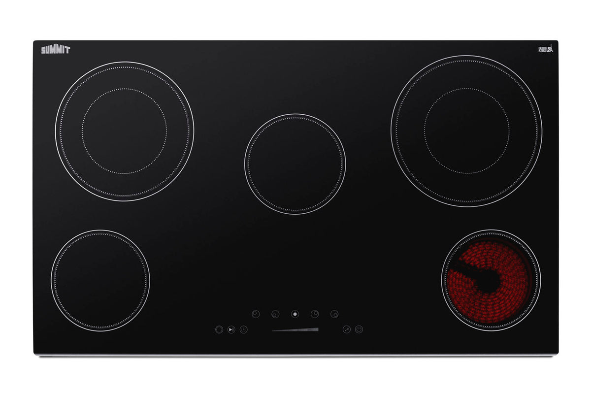 36" Wide 208-240V 5-Burner Radiant Cooktop