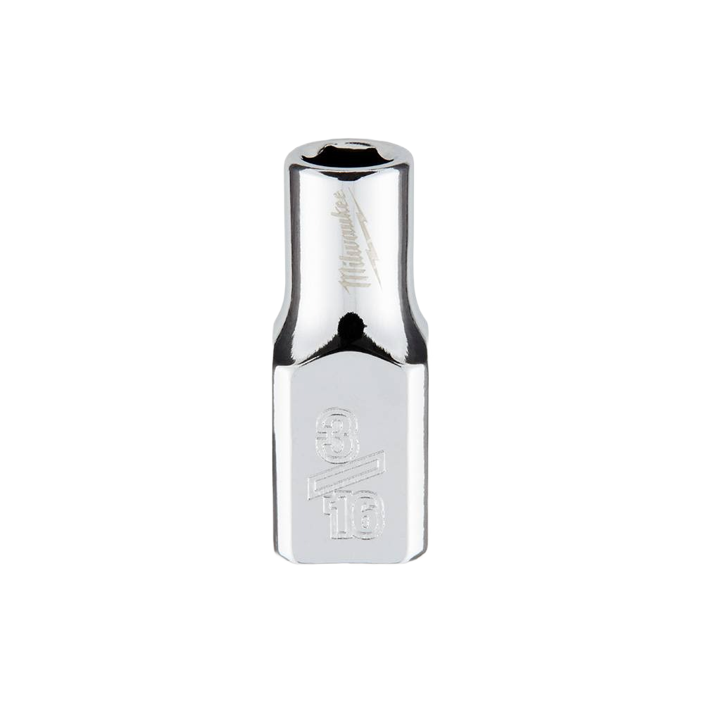 Chrome-finished 3/16" 6-point socket with anti-roll design for use in hand tools and woodworking collections under $50