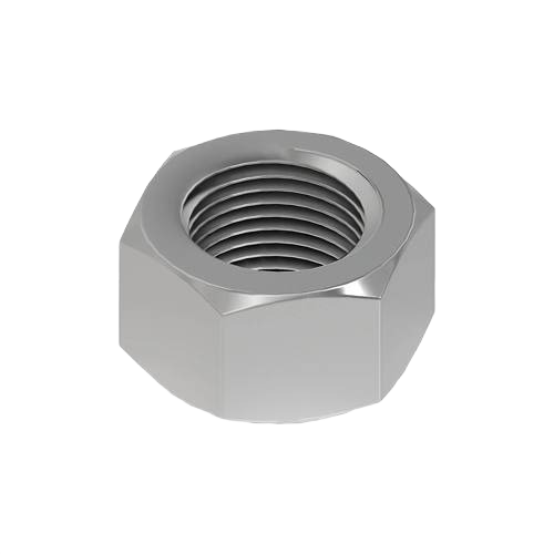Hexagonal metal nut with internal threading for fastening applications in tools and home improvement projects