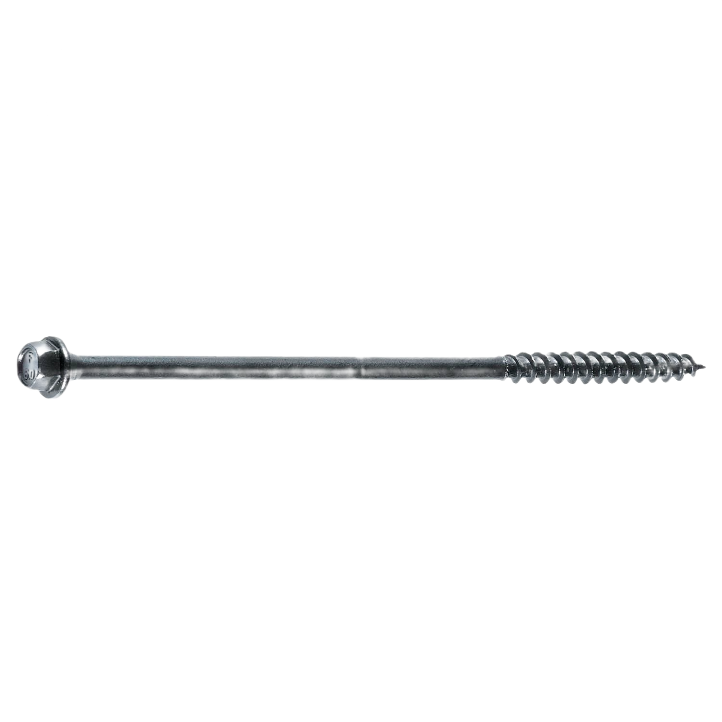 Black multi-material screw with hex head for heavy-duty fastening in Lumber & Building Materials and Fasteners collections