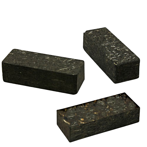 Set of three rectangular brake shoe blocks made from composite material for home improvement and repair tasks