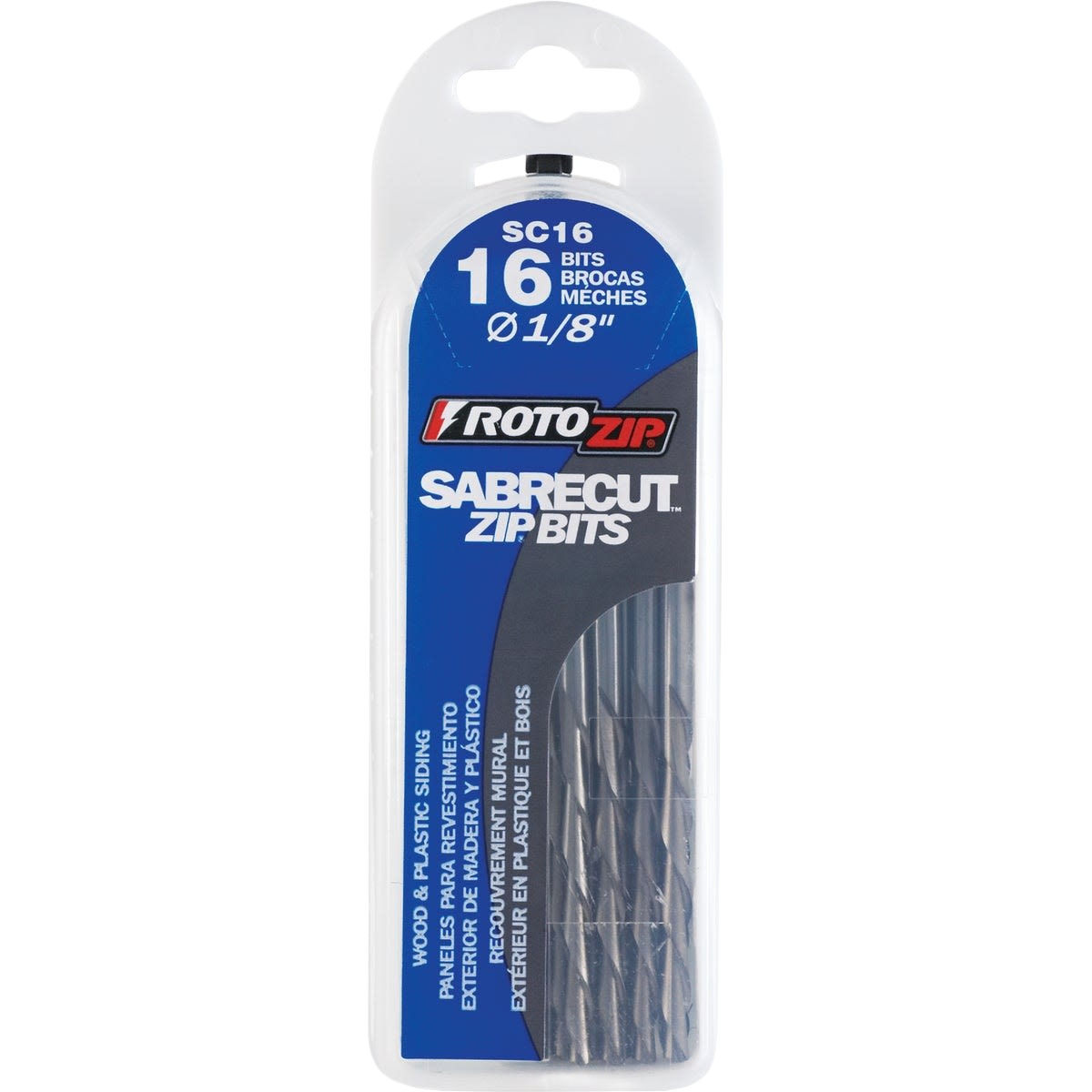 Pack of 16 versatile 1/8 inch multi-purpose cutting bits for wood and composite materials in tool accessories collection