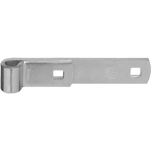 Zinc hinge strap with square holes and reinforced design for durable home improvement hardware applications
