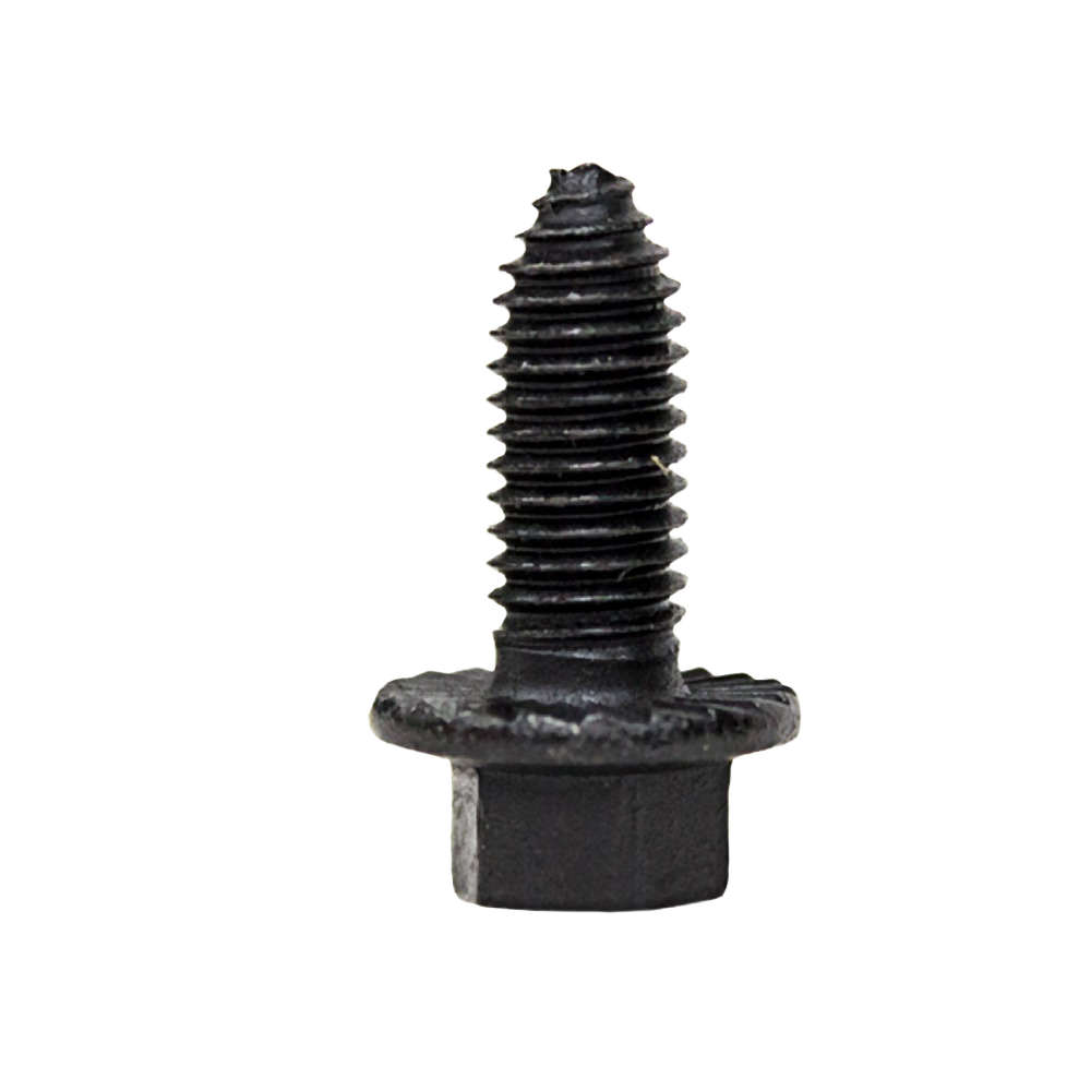 Black M8 self tapping bolt with hex head for John Deere parts and hardware collections under $25