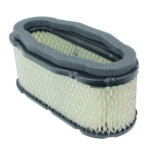 Oval-shaped air filter element with foam gasket and mesh exterior for John Deere parts and lubricants collection